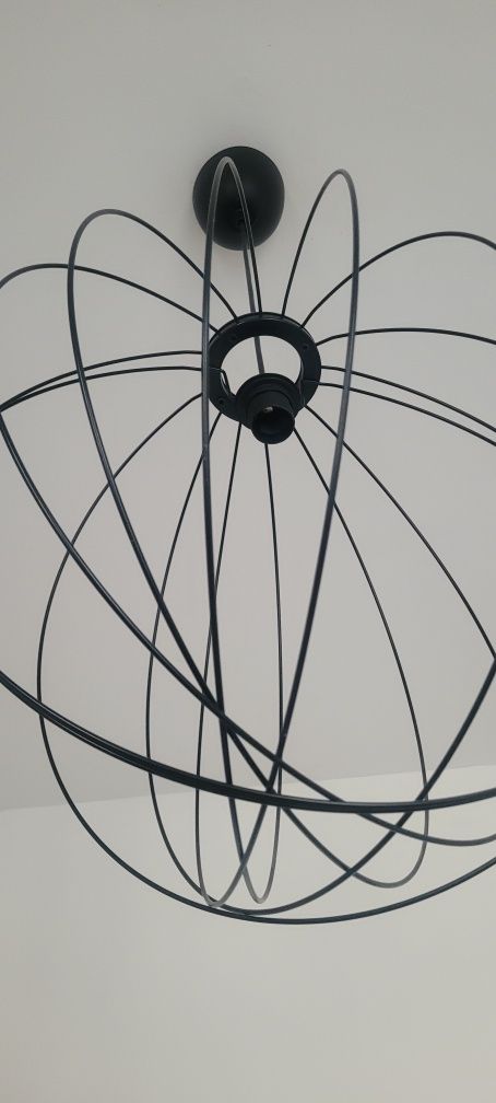 Nowoczesny żyrandol lampa loft czarna ikea