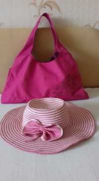 Шляпа, сумка пляжная женская.Панама.Комплект.Кепка бейсболка блейзер