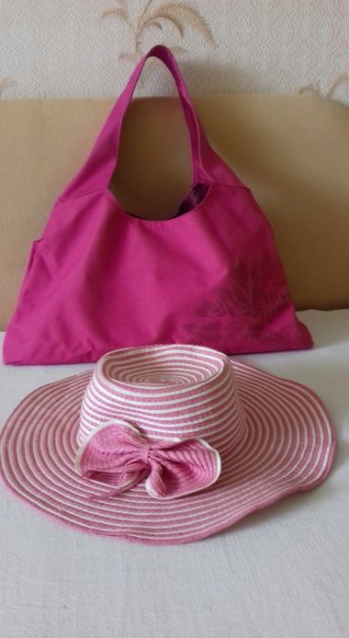 Шляпа, сумка пляжная женская.Панама.Комплект.Кепка бейсболка блейзер