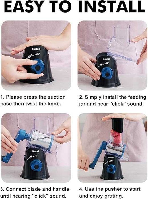 Geedel Tarka do sera, warzyw, orzechów z 3 arkuszami bębnowymi