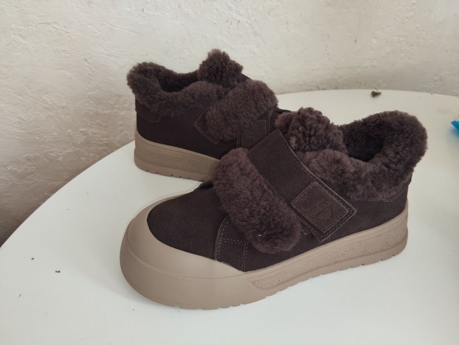 Кеды зимние натуральный замш кроссовки угги укороченные размер 38