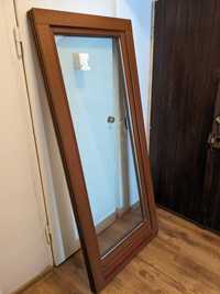 Okno-drzwi balkonowe meranti, drewniane, dwuszybowe 183x80cm, nowe
