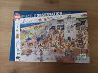 Puzzle Observation Djeco DJ07503 Oblężony Zamek + plakat 100 el. 5+