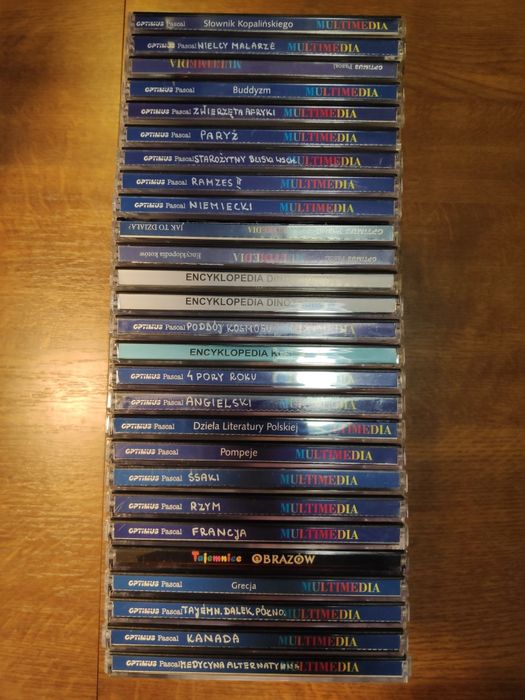 27 sztuk Zestaw Encyklopedia Optimus Pascal Jak to działa płyty CD PC