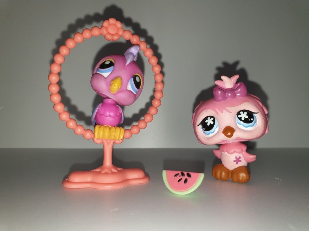 Littlest Pet Shop LPS sowa i papuga