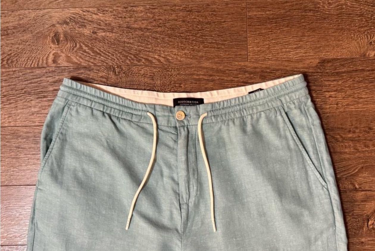 Брюки Scotch & Soda (коттон/лён).