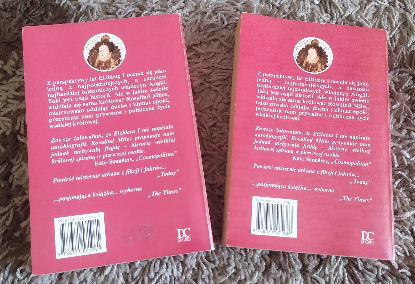 2 książki Rosalind Miles Ja Elżbieta