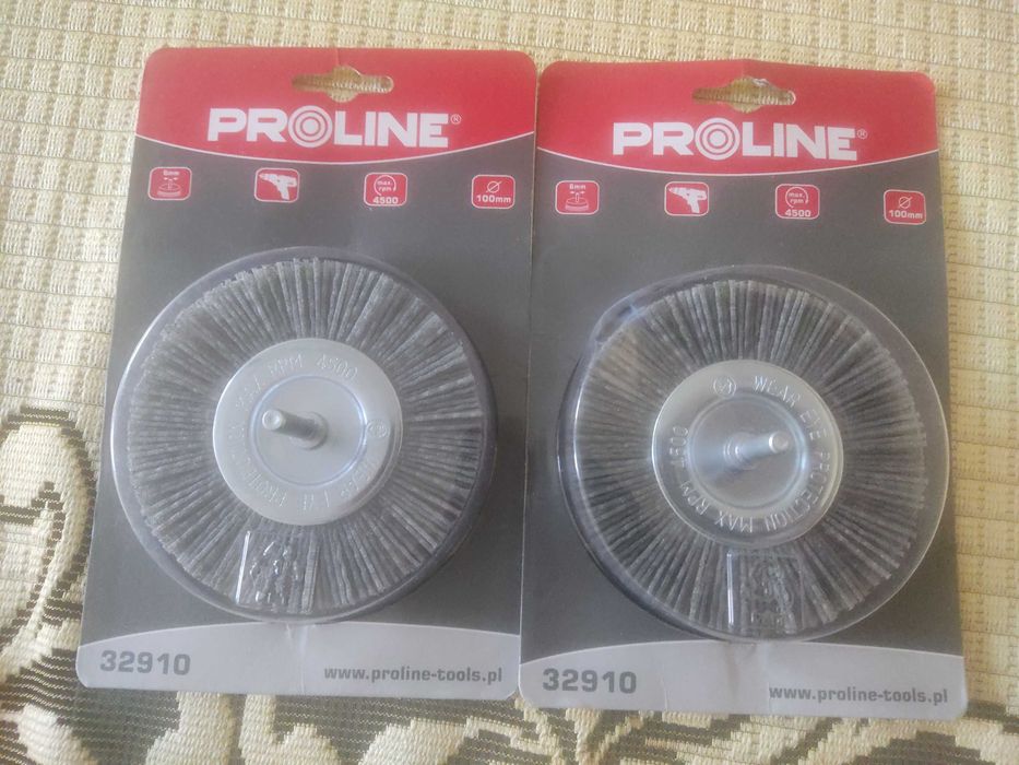 Szczotka tarczowa ścierna fi=100mm, trzpień 6mm proline