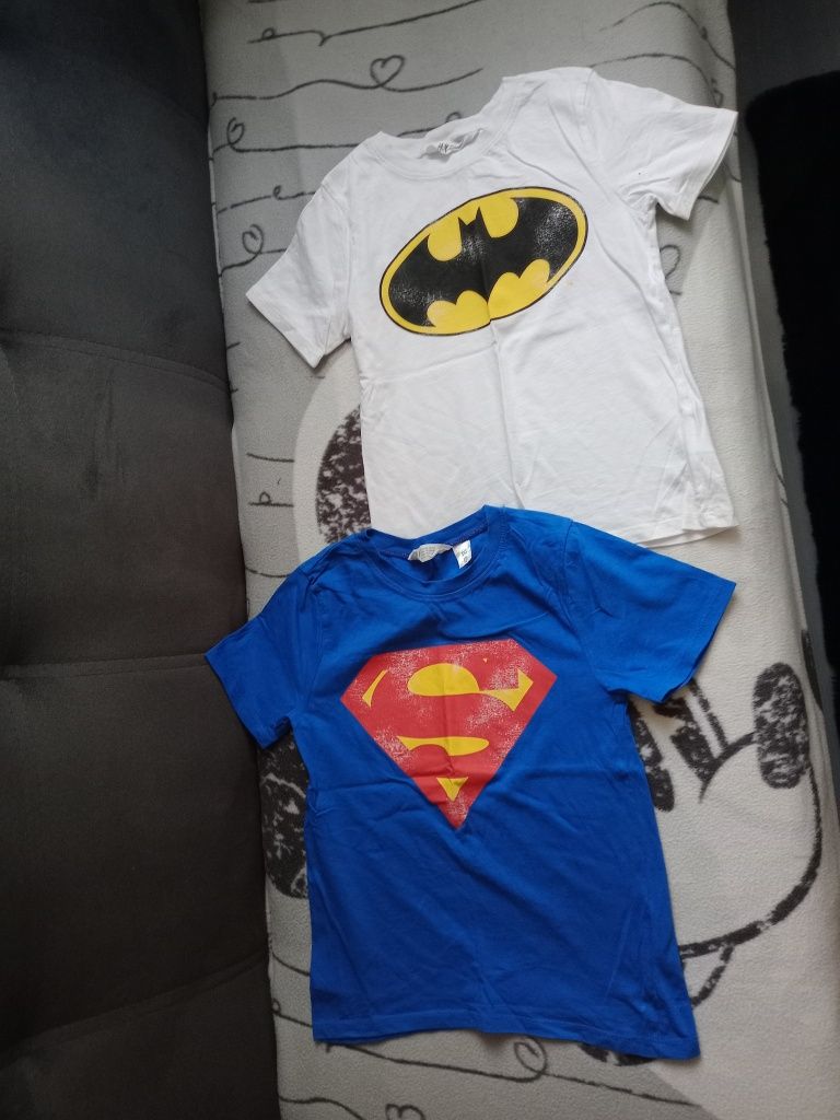 Koszulki t-shirt Batman Superman H&M 122/128