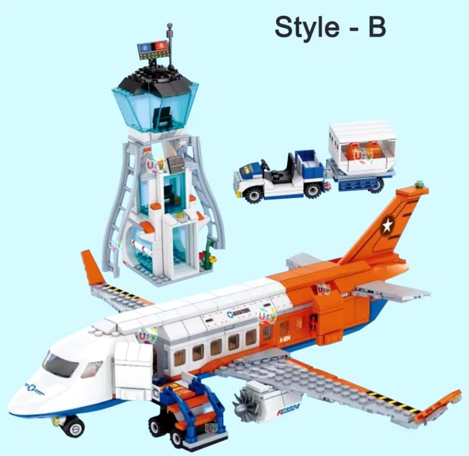 Конструктор City 3 в 1 большой самолёт 697шт блоков Совместим с LEGO