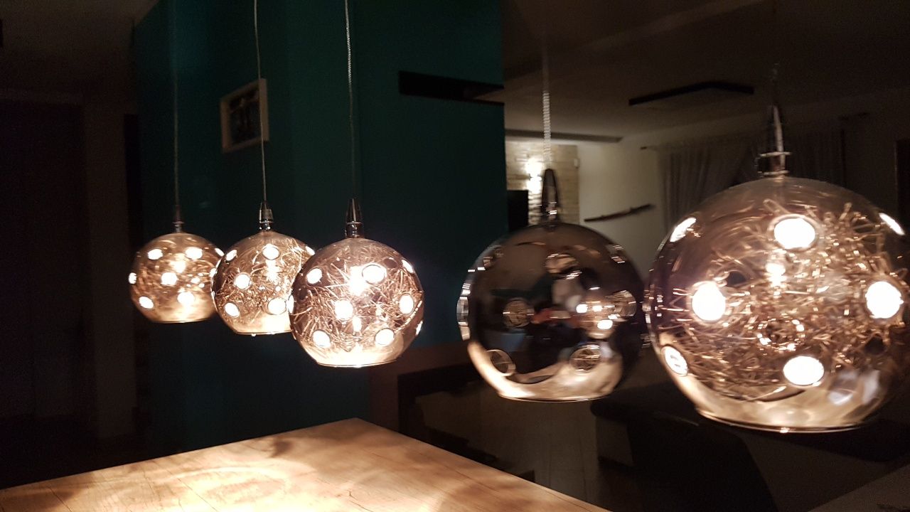 Lampa wisząca 5 elementów nad stół