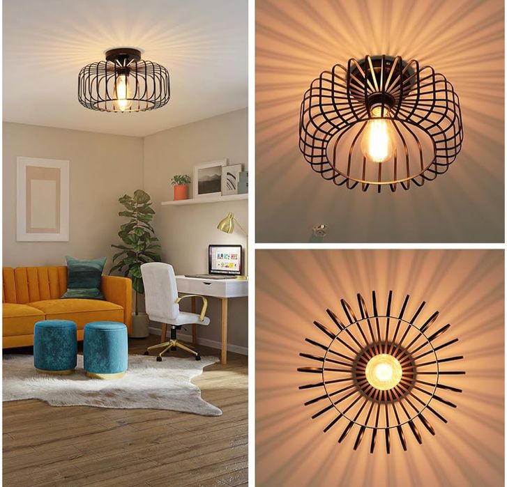 Lampa Sufitowa Industrialna Vintage