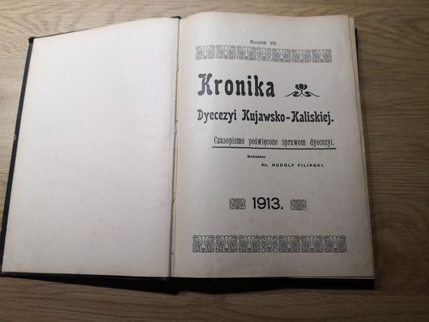 Kronika Dyecezyi Kujawsko Kaliskiej 1913 Bdb Stan