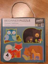Puzzle dla dziecka 2+ (Petit), leśne zwierzęta