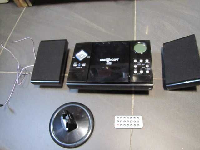 OneConcept V-12 Wieża stereo CD USB z pilotem czarna