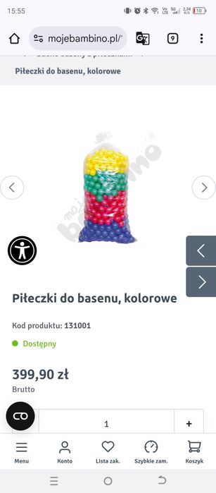Piłeczki do basenu, kolorowe, 500szt