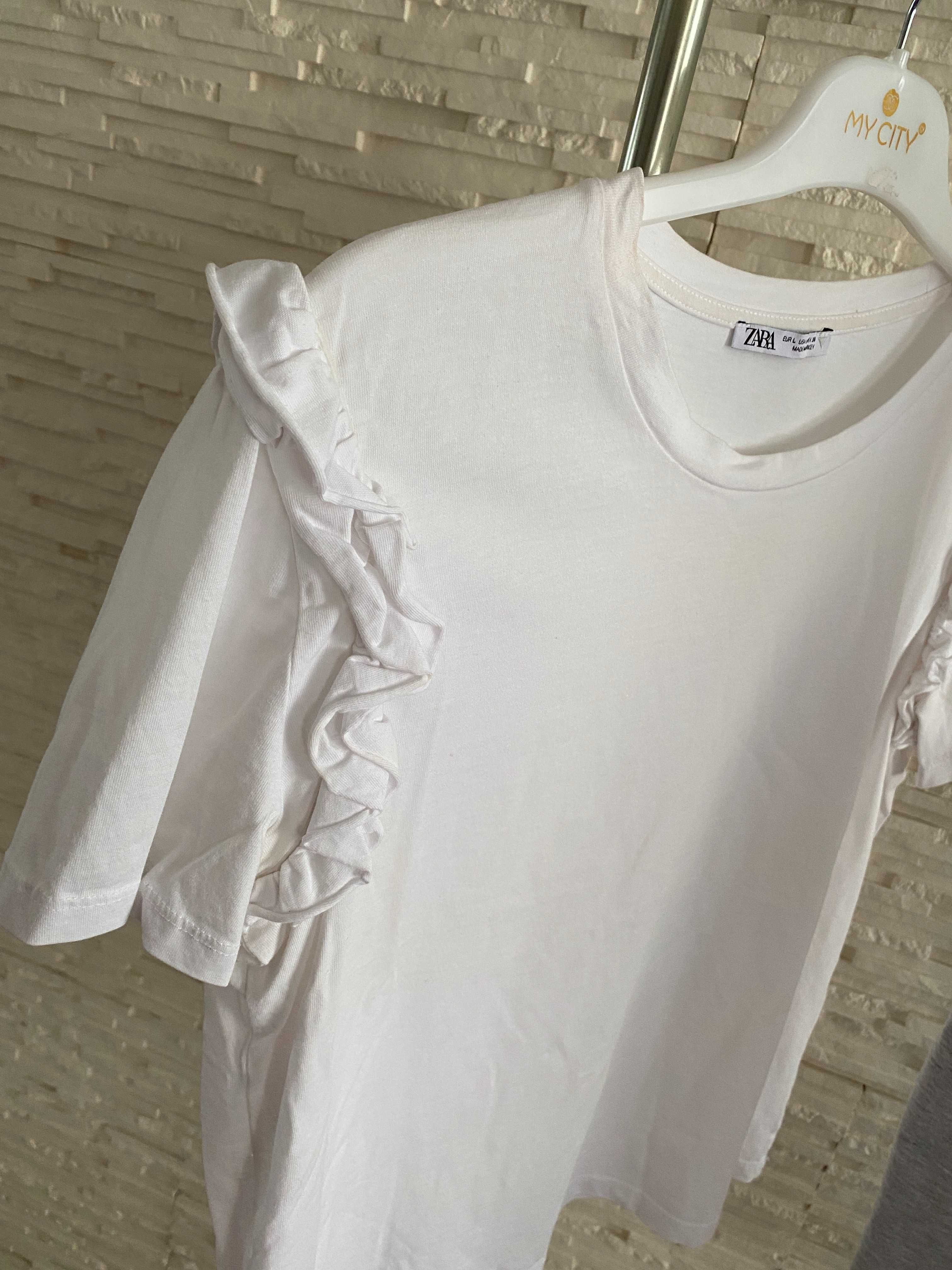 By o  la la spódnica szara tuba midi  + T-shirt zara M