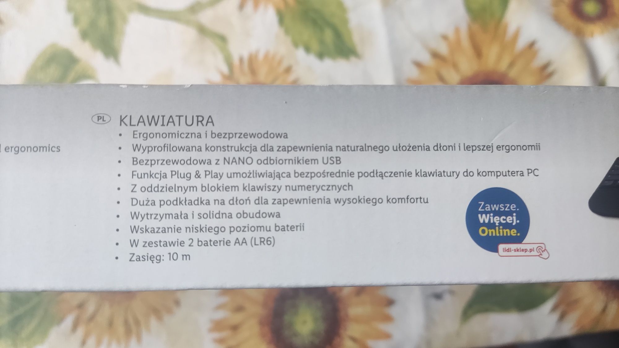 Klawiatura bezprzewodowa ergonomiczna SilverCrest.