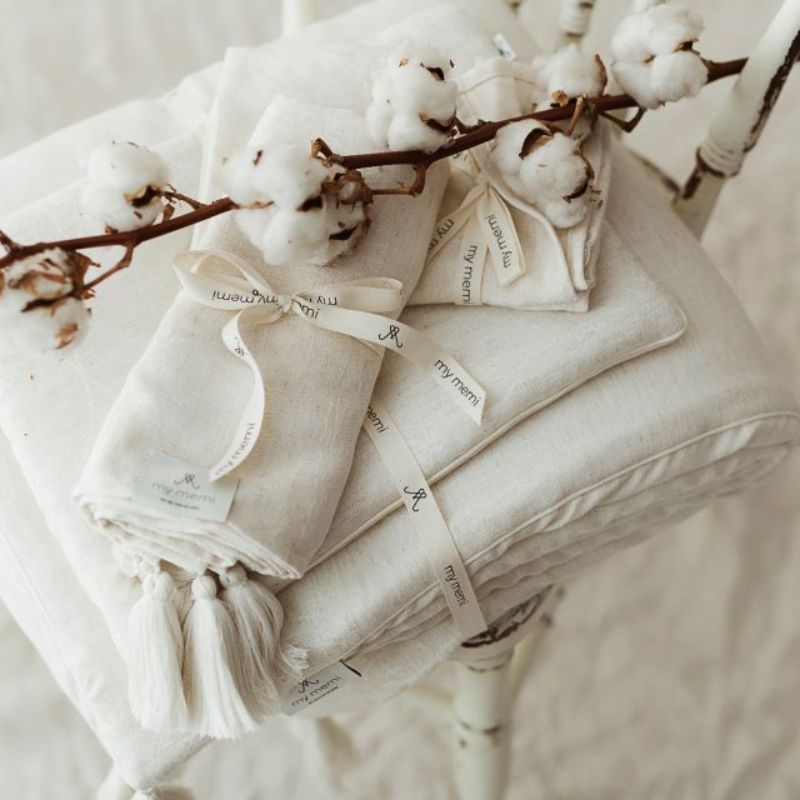 2-pak bambusowo-lnianych pieluszek 45x45 ultra soft - My Memi