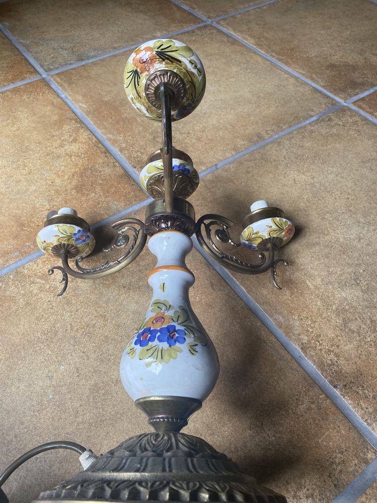 Lampa stojąca , antyk , ręcznie malowana