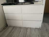 Komoda biala 120cm szuflady