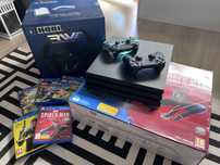 Playstation 4 Pro + kierownica Hori + dodatkowy PAD + gry