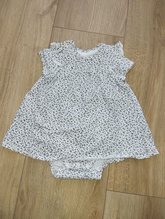 Dziewczęca sukienka body 68 H&M