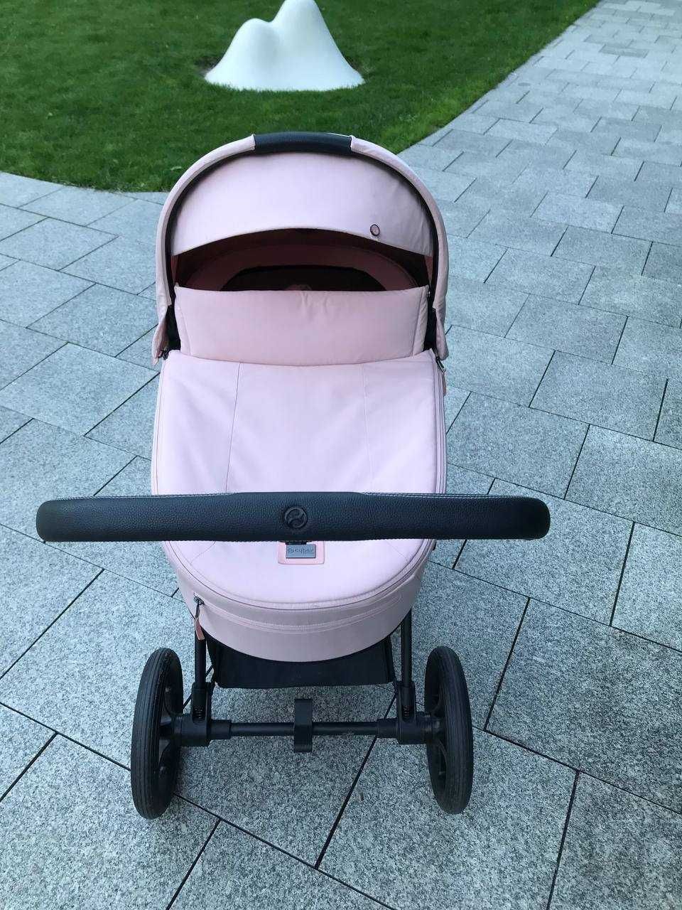 Wózek dziecięcy Cybex Priam – Matt Black / Pink +Siedzisko spacerowe