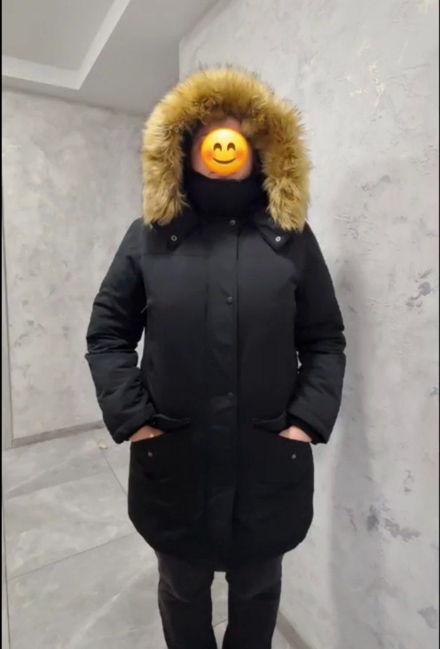 Черная зимняя женская куртка новая L
