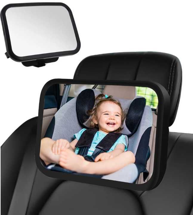 Lusterko do obserwacji dziecka w samochodzie w podróży