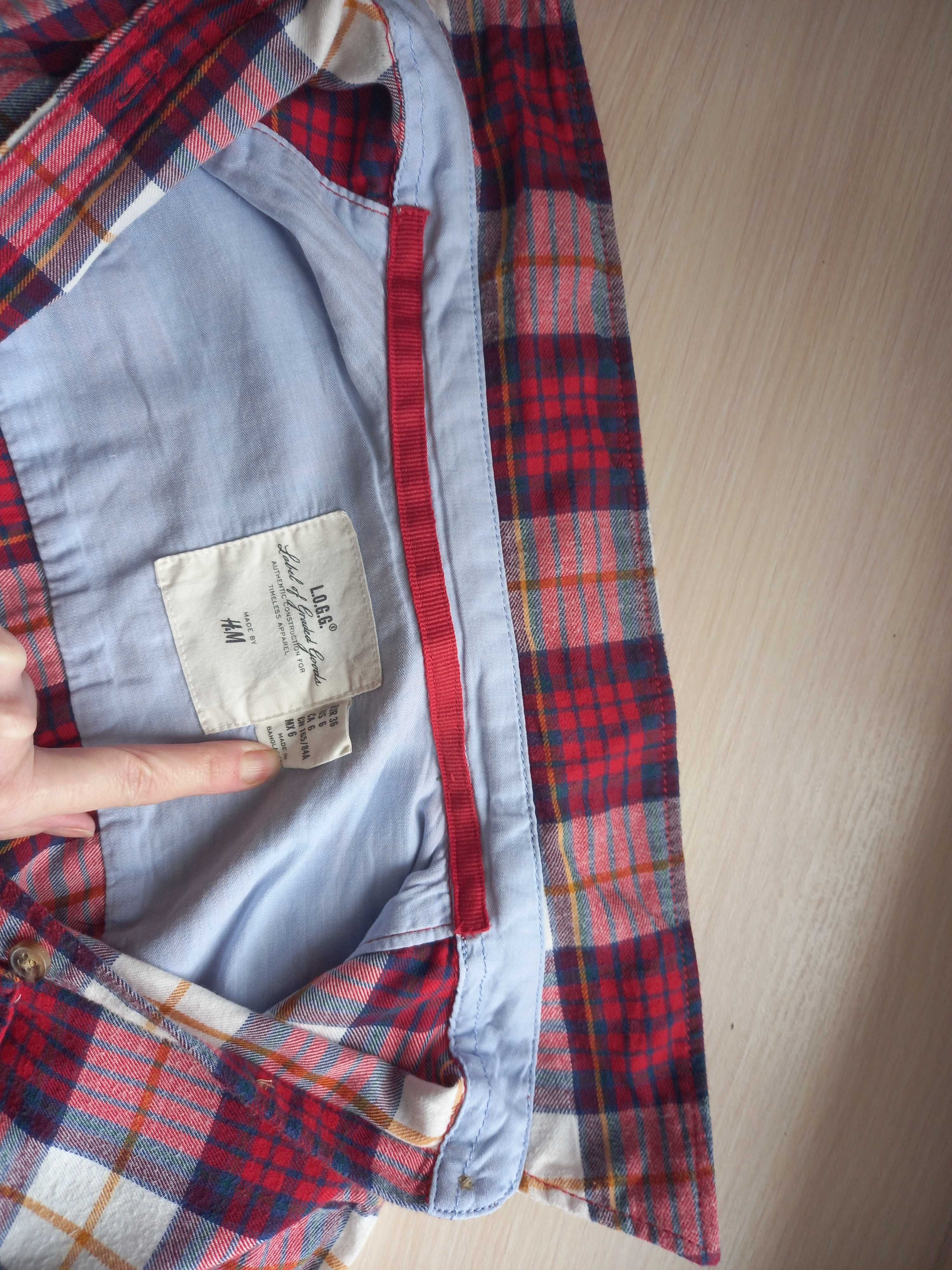 Оригінальна байкова сорочка H&M casual p.xxs-xs