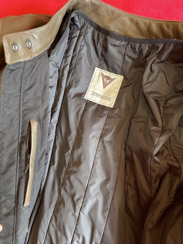 Casaco para mota de couro Dainese - tamanho 52