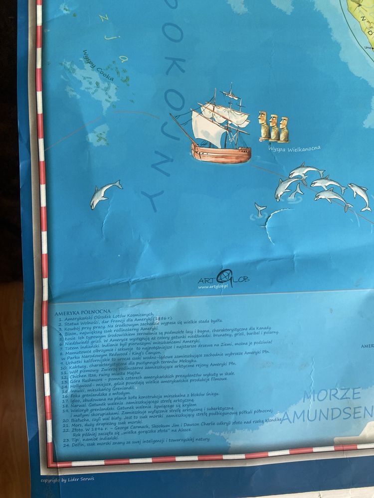 Mapa Świata Młodego Odkrywcy mapa ścienna dla dzieci
