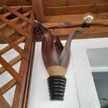 Lampa z drzewa teakowego
