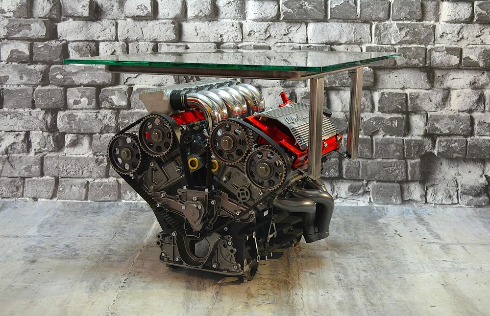 Stolik z bloku / silnika V6 Alfa Romeo GTV6 Spider 155 V6 Nowy Unikat