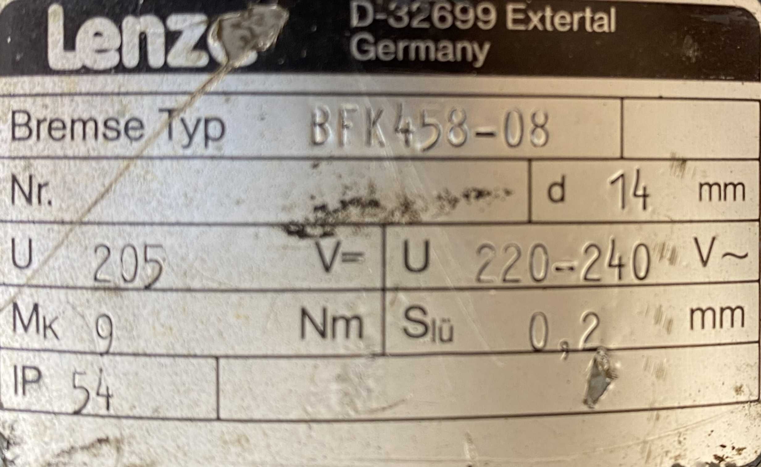motoreduktor / przekładnia 0,75kW 111obr. 3fazowy HAMULEC Lenze