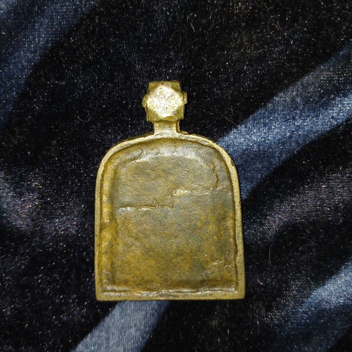 Редкая дорожная икона из металла Николай 18 век.