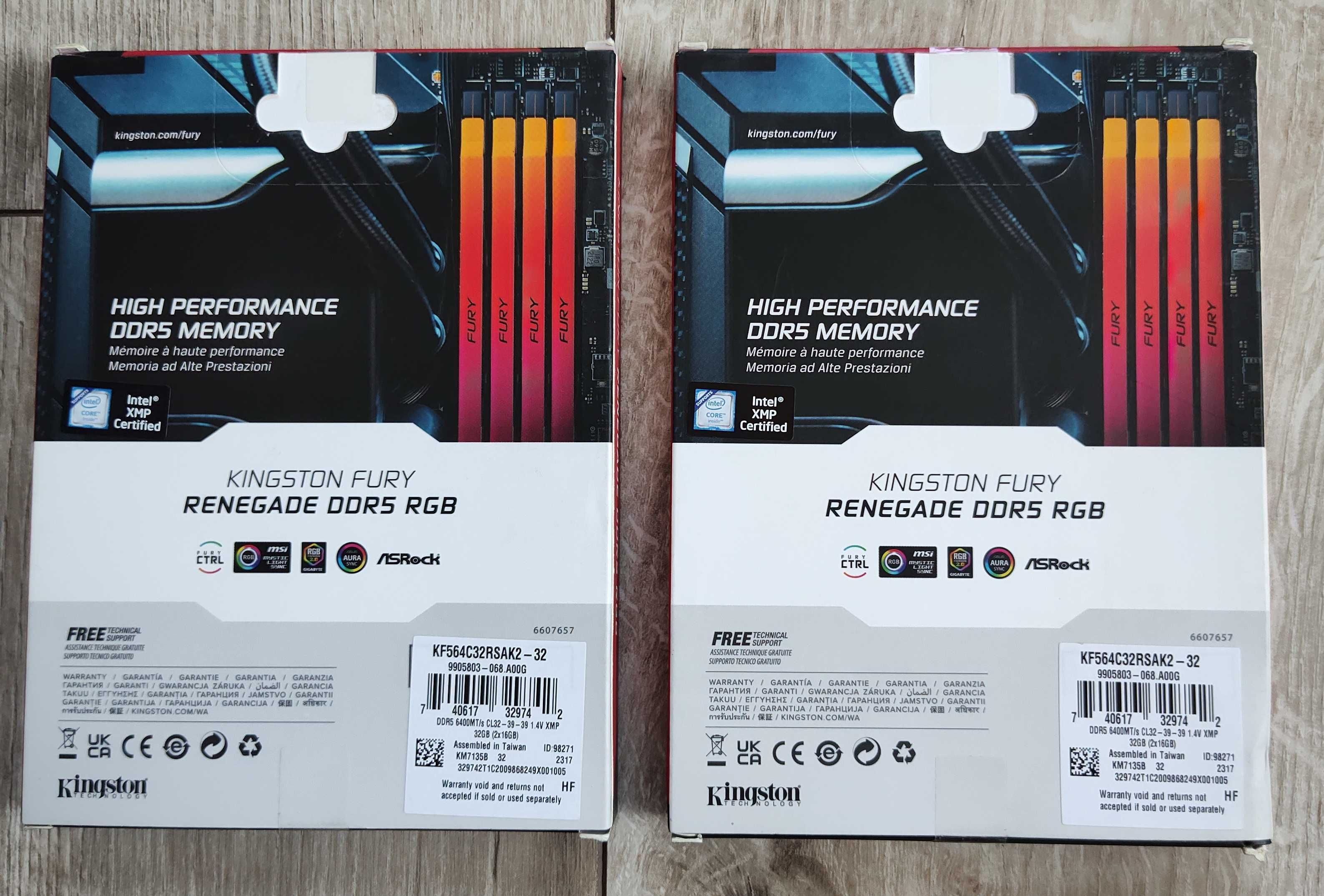 Kingston Fury RENEGADE DDR5-6400 32 GB (KF564C32RSAK2-32)