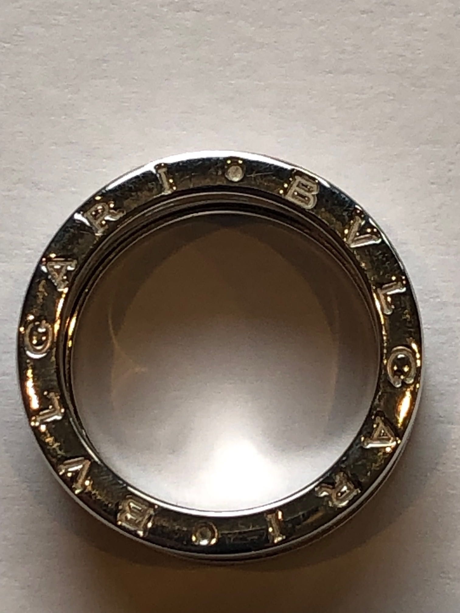 Pierscione/Obraczka  Bvlgari B.zero3, biale zloty, proba 0,750 (18k)