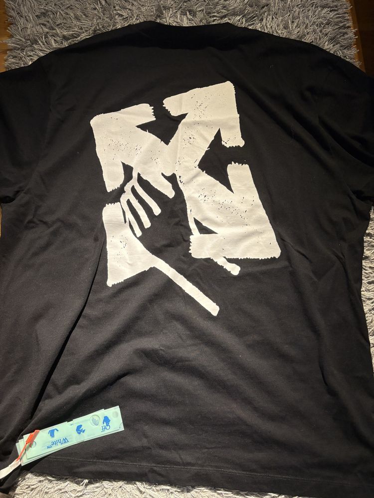 Camiseta Off-White Preta Oversized - Original e Nova!