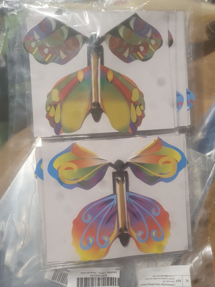 12x nakręcane latające motyle Magiczna sztuczka dla dzieci