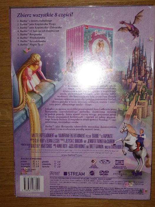 Płyta DVD dla dzieci: Barbie jako Roszpunka