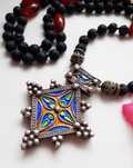 Naszyjnik, berberyjski krzyż , amulet , marokańska biżuteria, srebro
