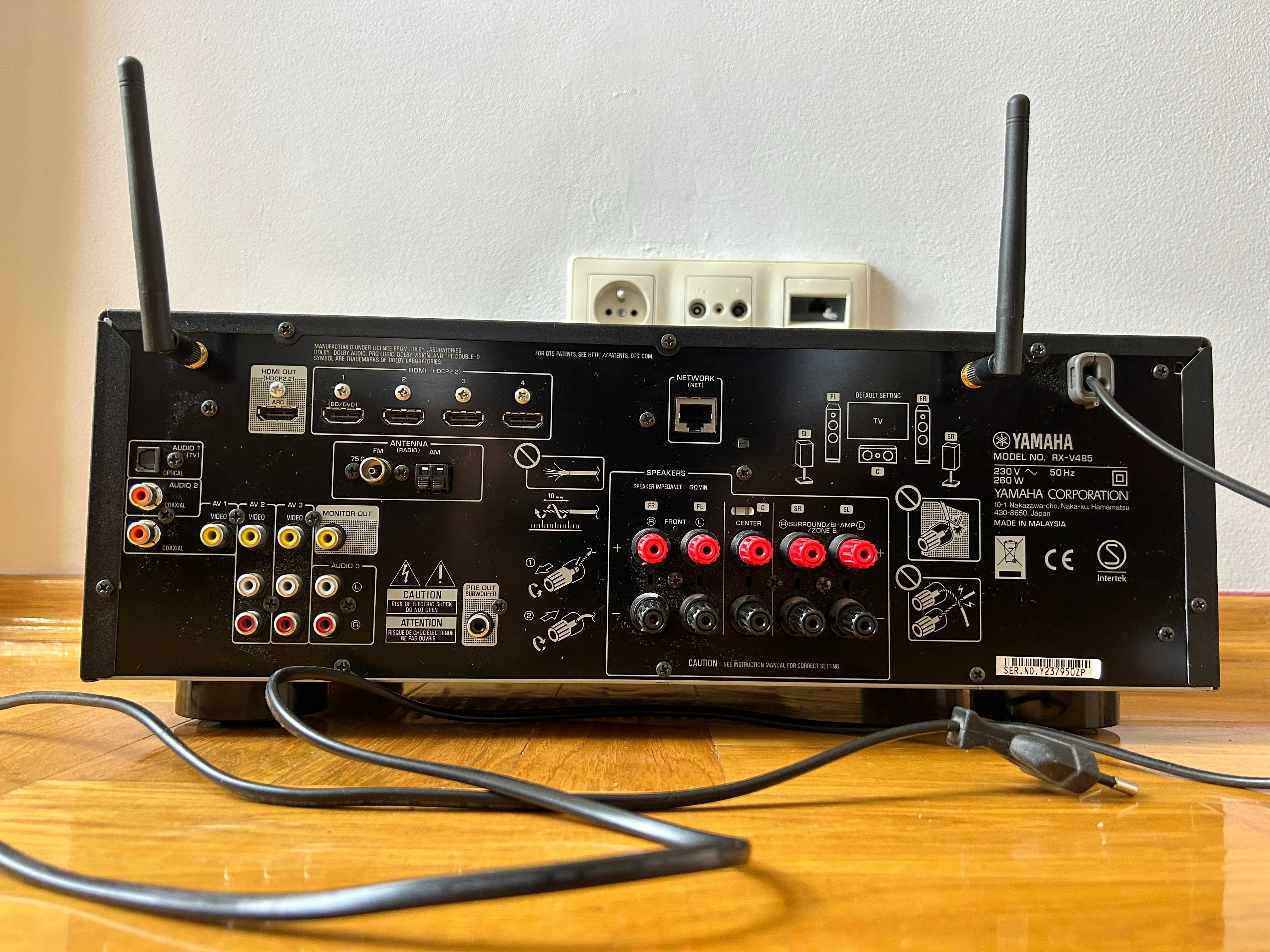 Amplituner 5.1 Yamaha RX-V485 Wifi BT AirPlay2 Music Cast