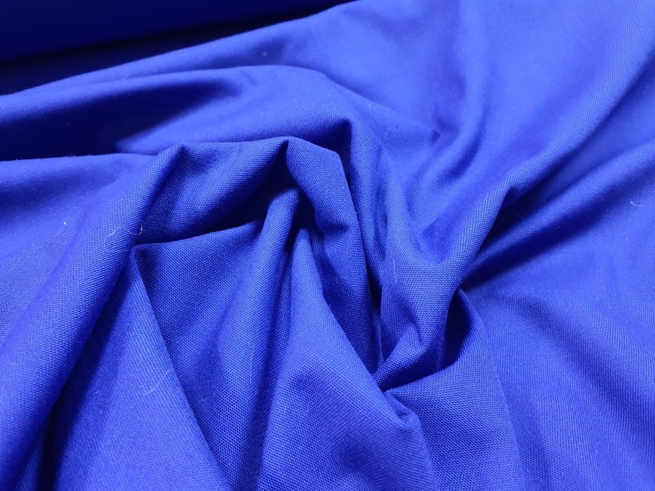 Tkanina modrak grubsza w typie bawełny szer.150 cm.