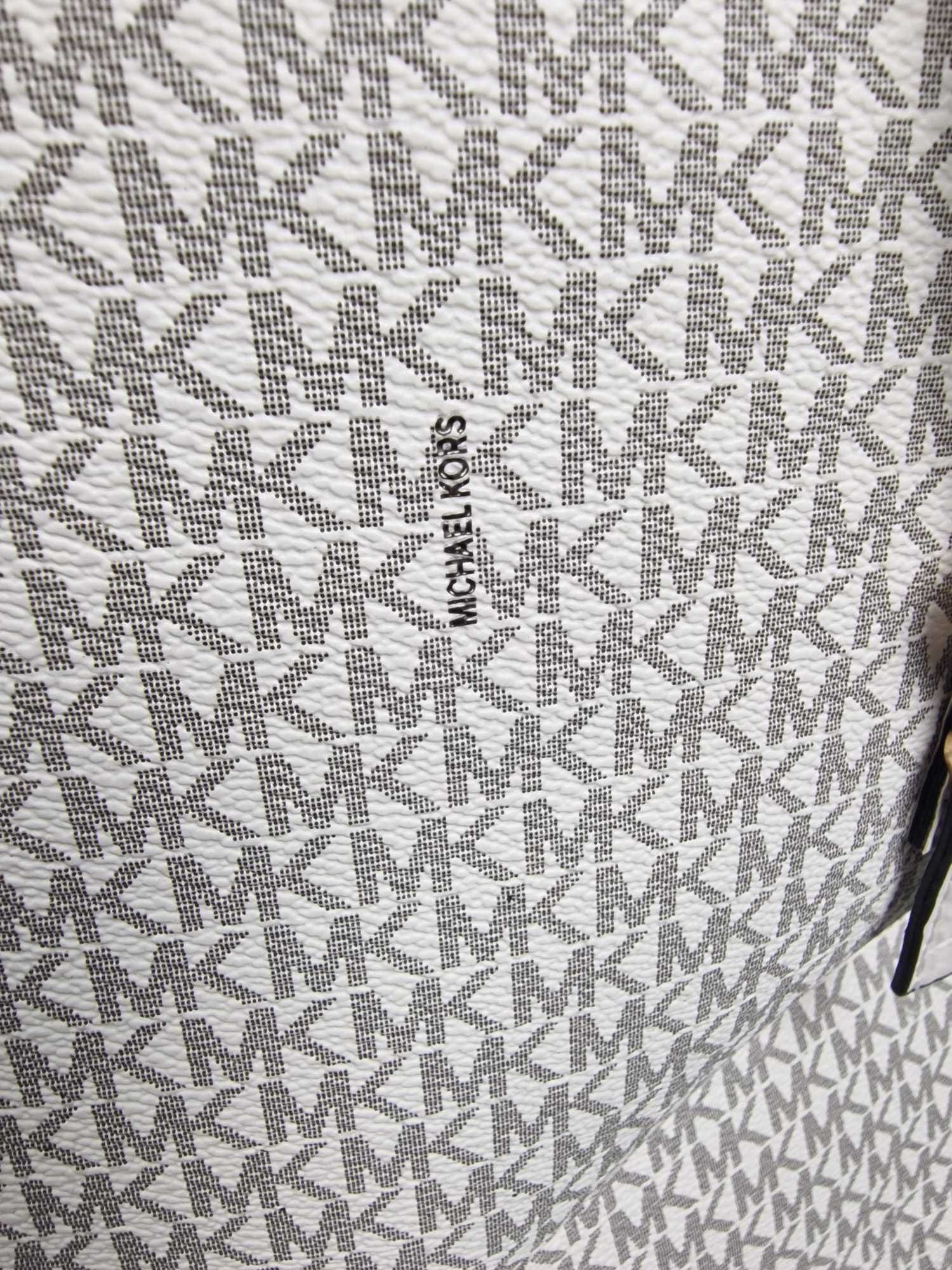 torebka MK duza biala monogram  kors