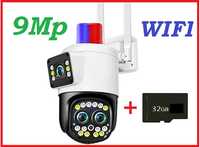 Камера відеонагляду WI-FI три об'єктива Звукова+світлова сигналізація