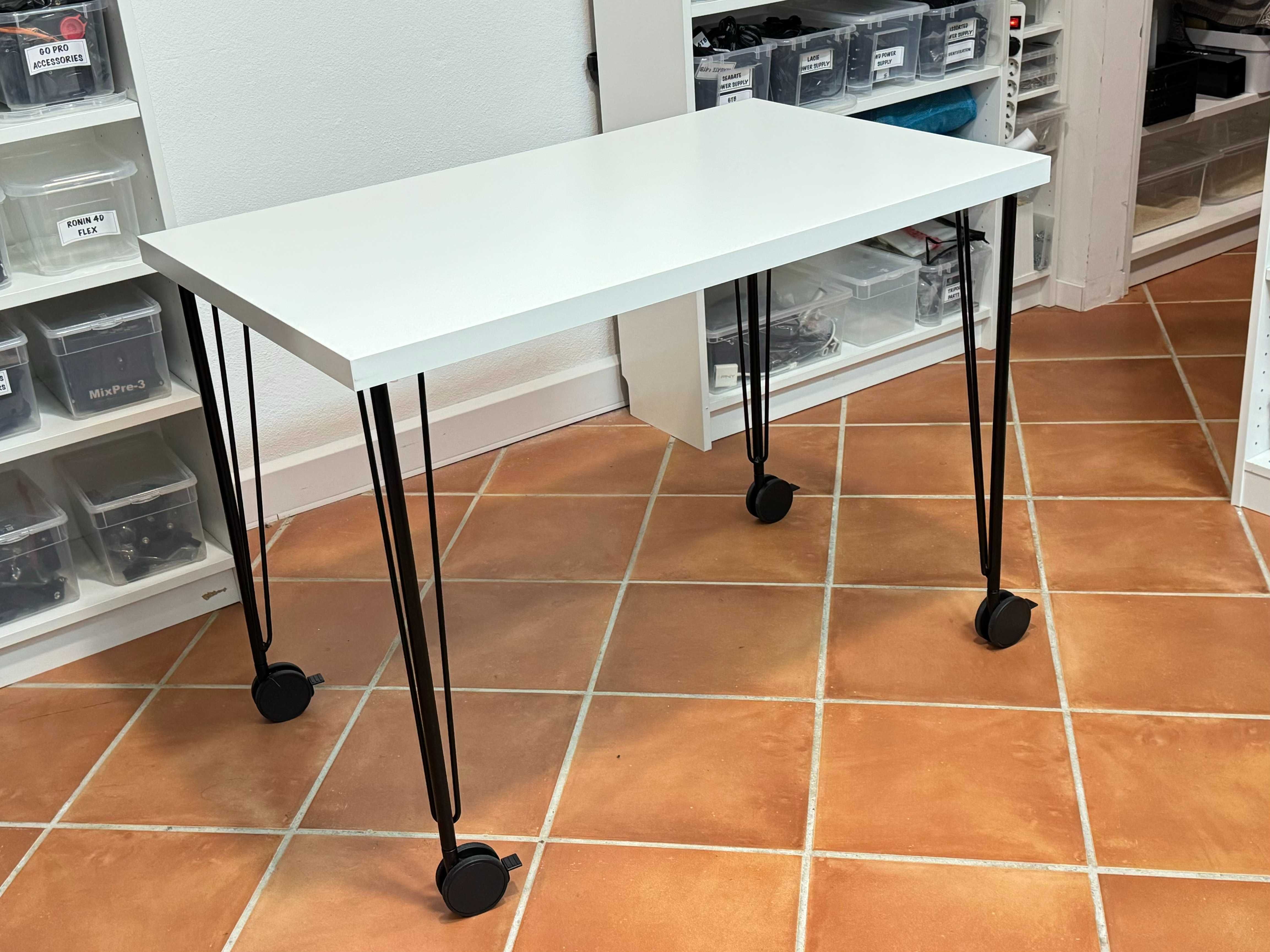 IKEA - TABLE - LINNMON Table Top With KRILLE Leg With Castor