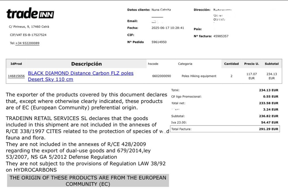 Black Diamond Distance Carbon FlZ Desert Sky 110 Cm