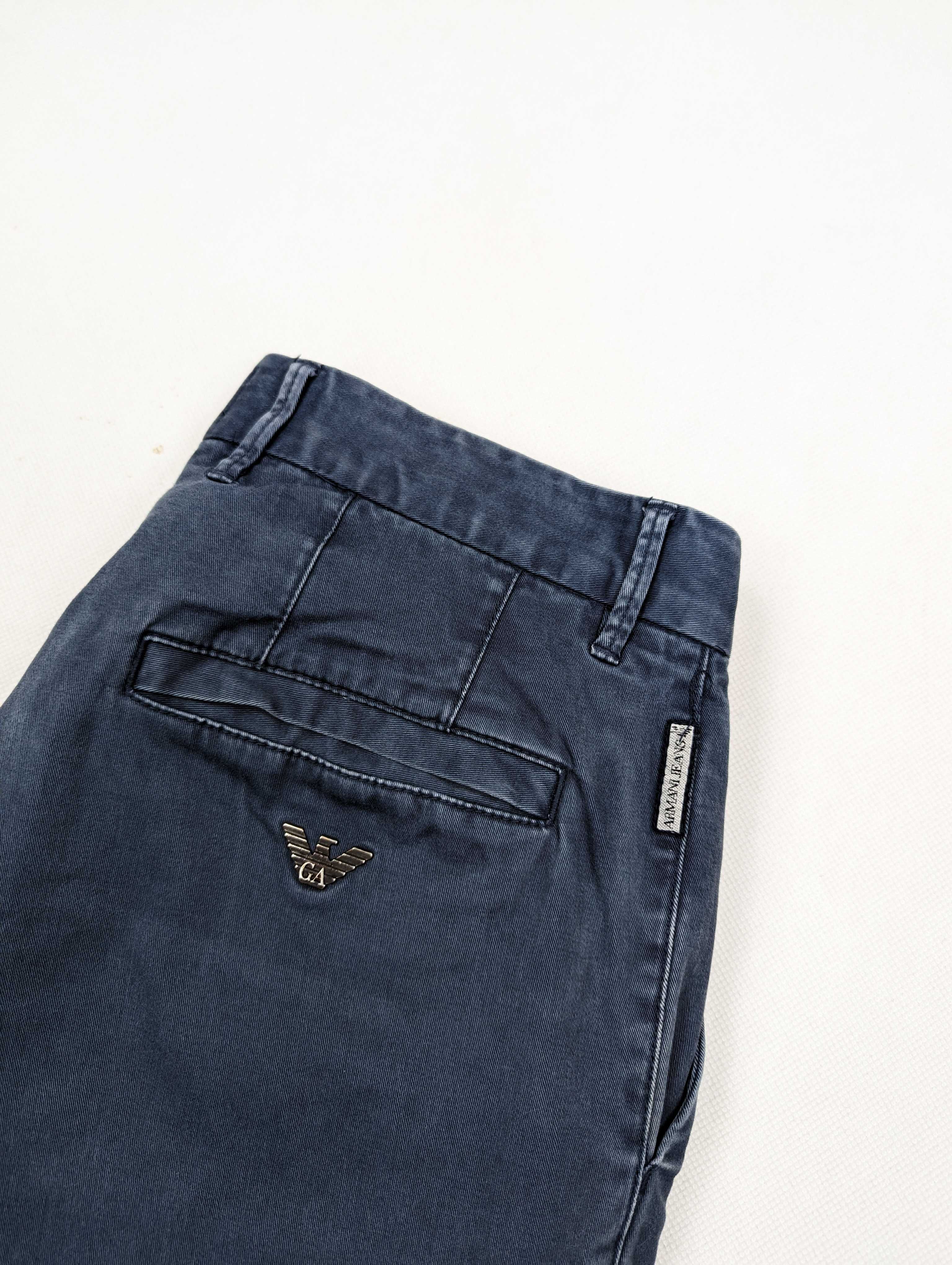 Armani Jeans spodnie granatowe M logo